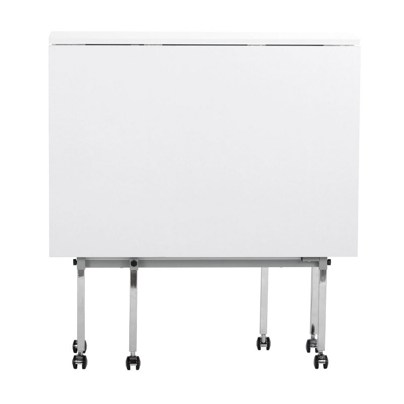 Sew Ready Adjustable Height Hobby and Craft Table with Drawers Silver/White - Studio Designs