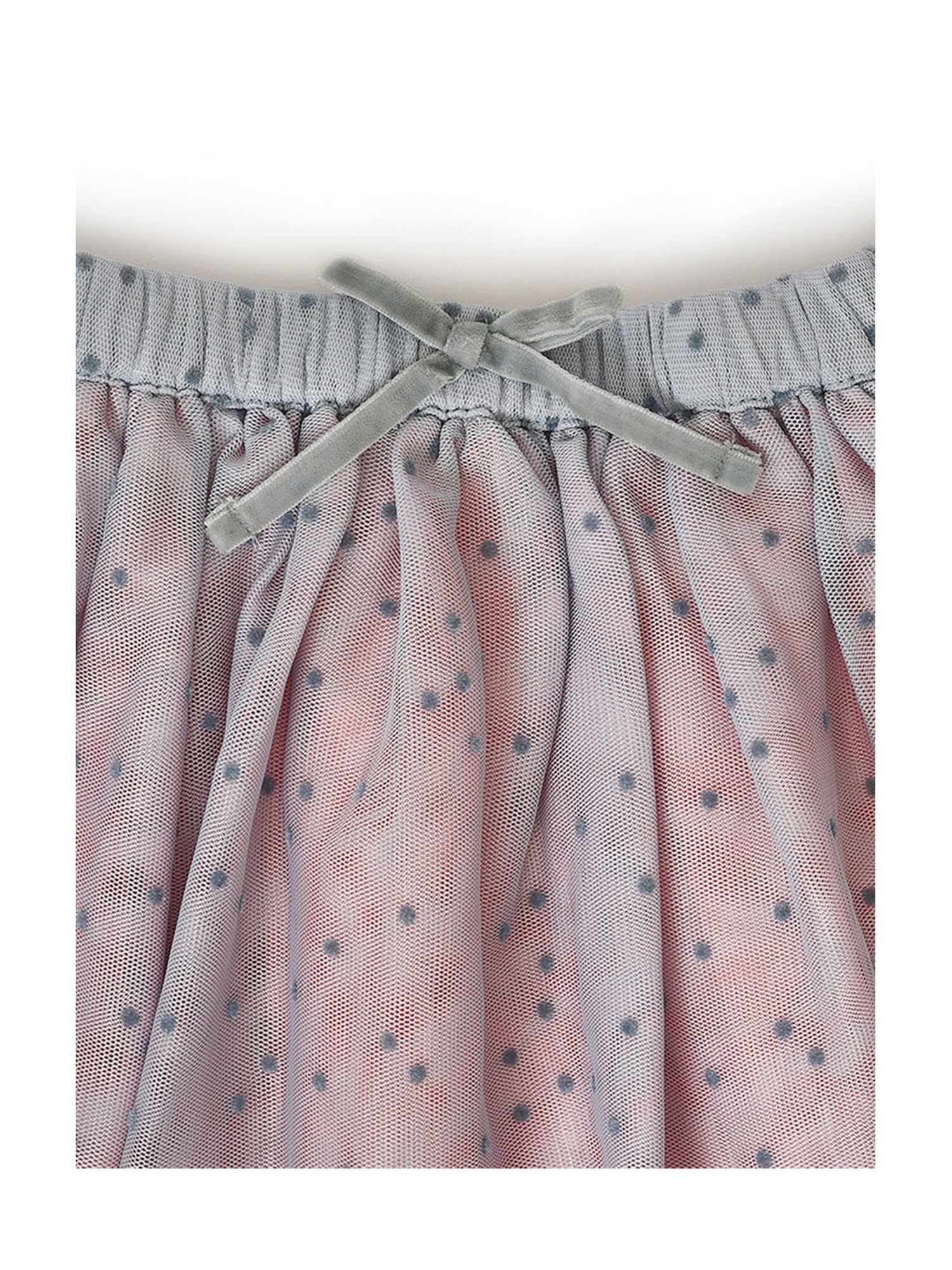 MiArcus Kids Grey & Peach Printed Skirt