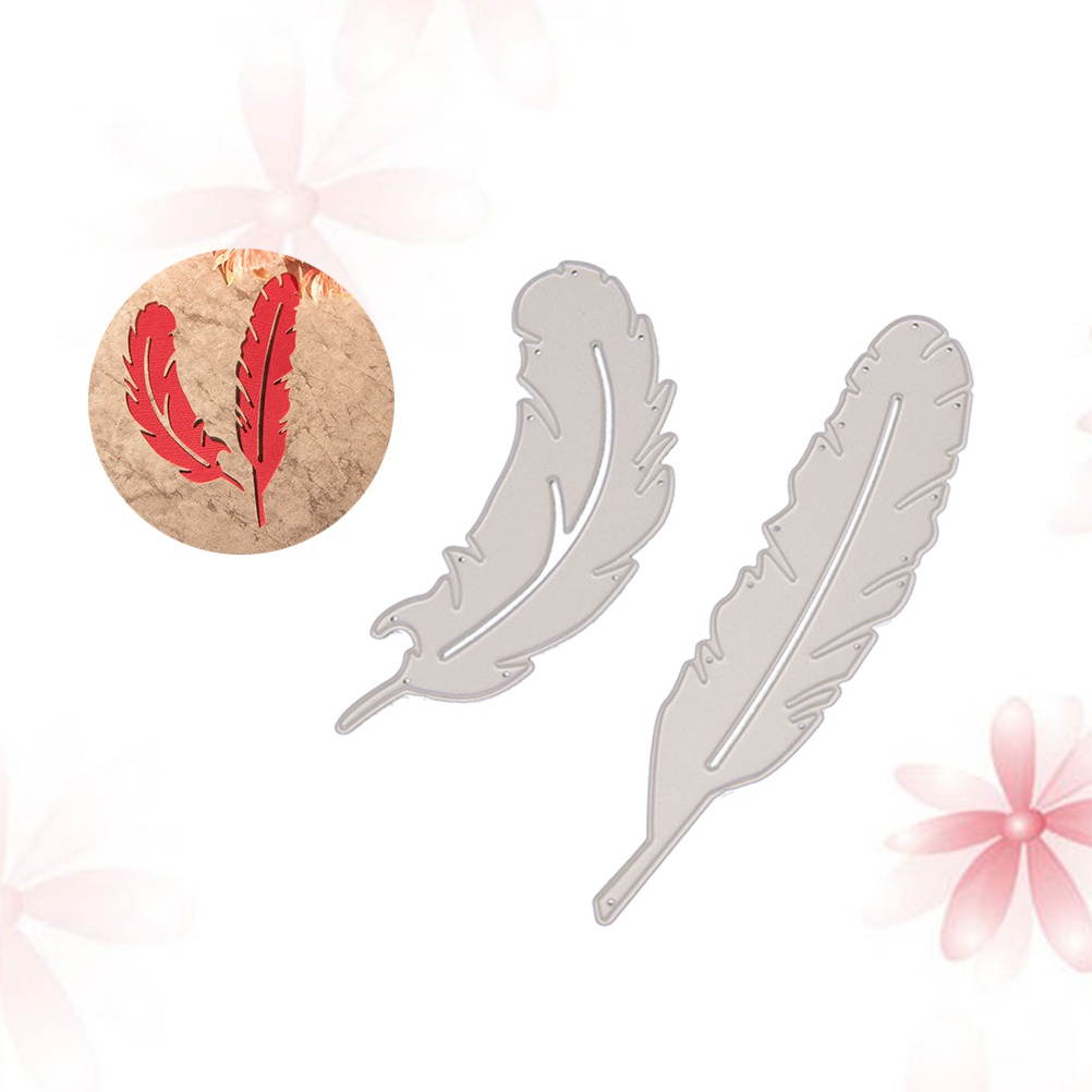 DIY Cutting Template Embossing Cutting Dies Metal Stencil Mould for Album Scrapbooking Paper Art Craft Decor (Feathers)