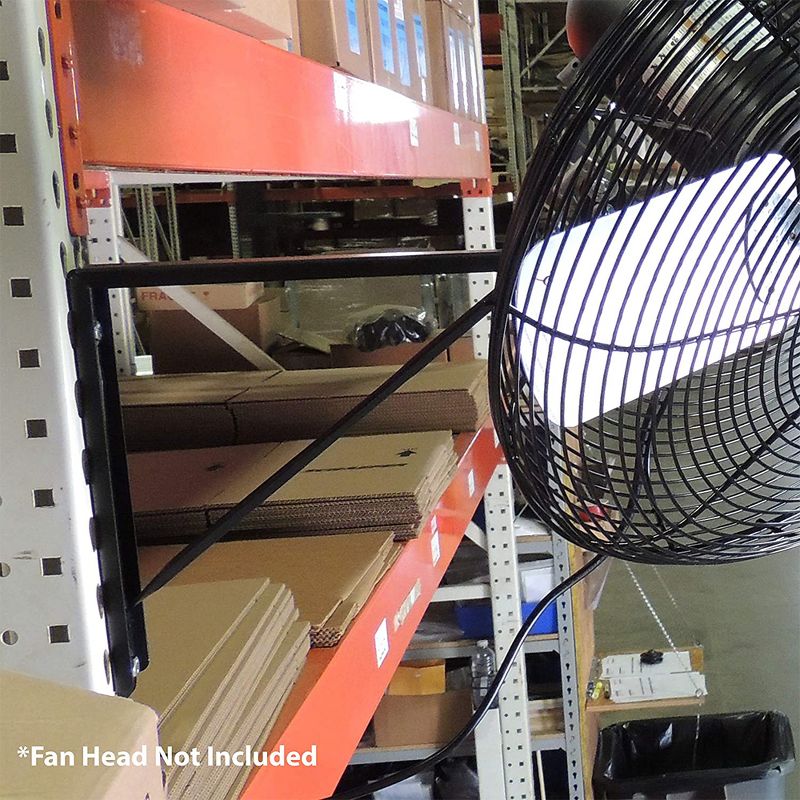 Hydrofarm PCTWMTA24 Schaefer Adjustable Heavy Duty Steel Wall or Column Mount for Scaefer Fan Heads up to 24 Inches in Diameter, Black