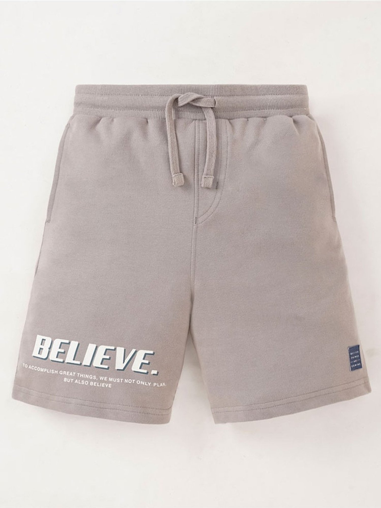 Edheads Kids Grey Cotton Printed Shorts