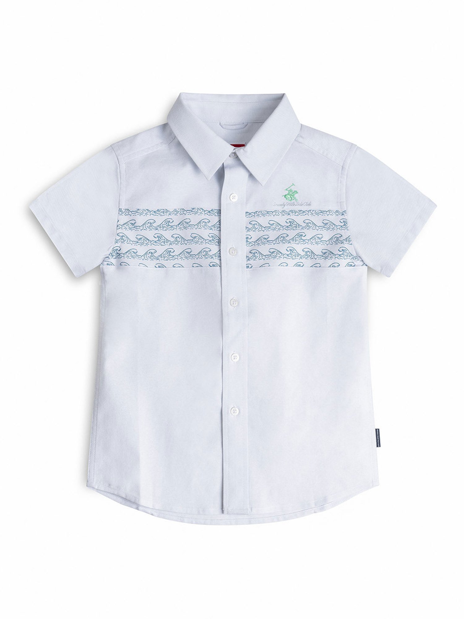 Beverly Hills Polo Club Boys Blue Printed Shirt