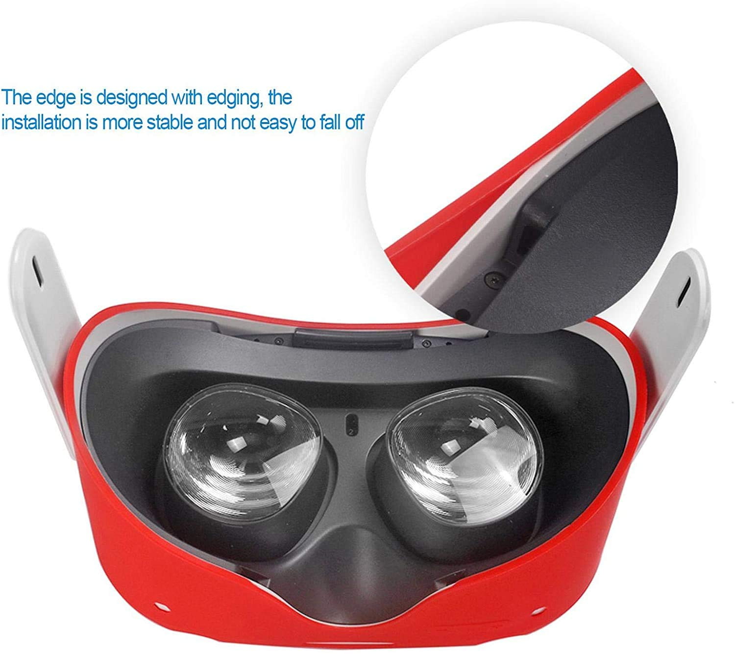 For Oculus Quest 2 VR Shell Front Face Protector Cover Anti Scratch Anti Dust Anti Shock,washed soft  flexible