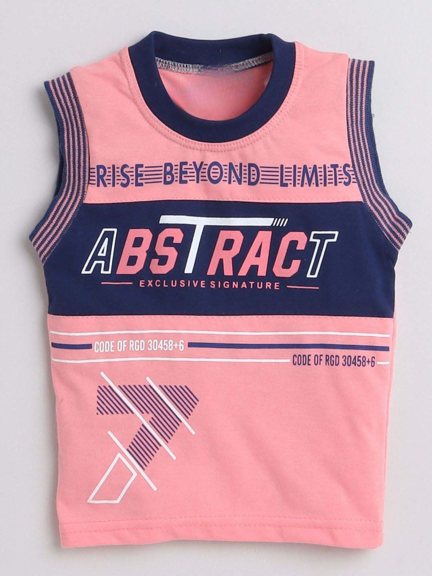 Fourfolds Unisex Pink Printed Clothing Set