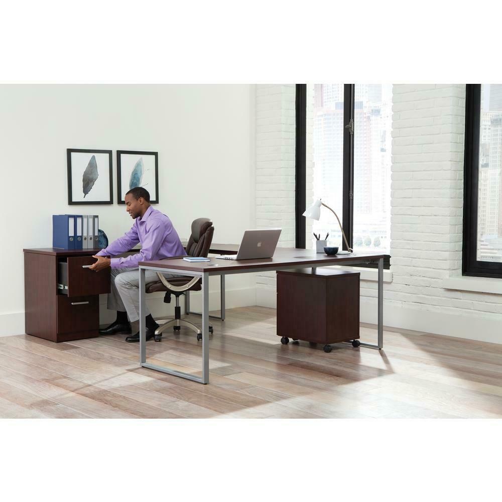 OFM ESS-6020-BRN Leather Executive Office Chair With Arms