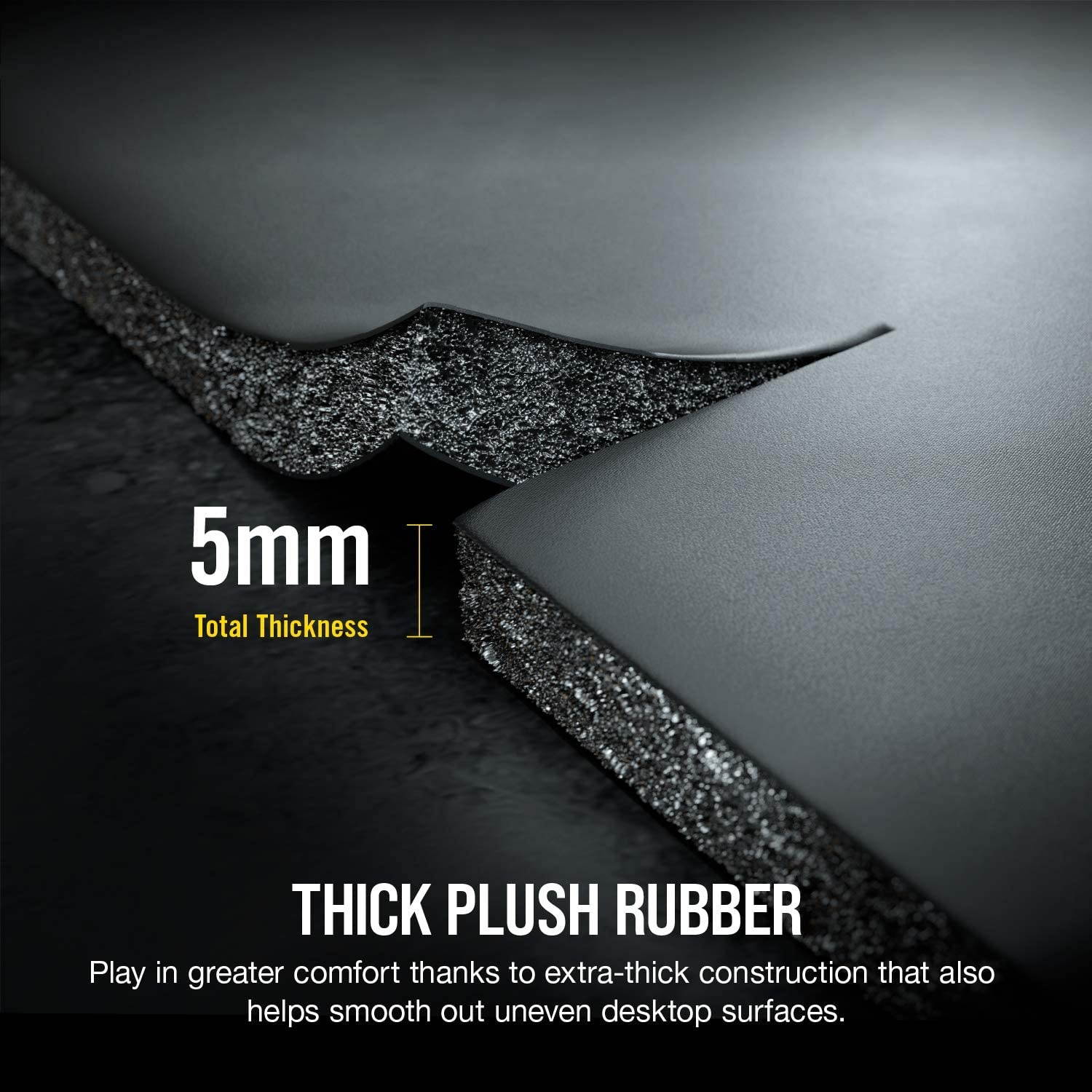 Corsair MM500 Premium Anti-Fray Cloth Gaming Mouse Pad Extended 3XL - Black