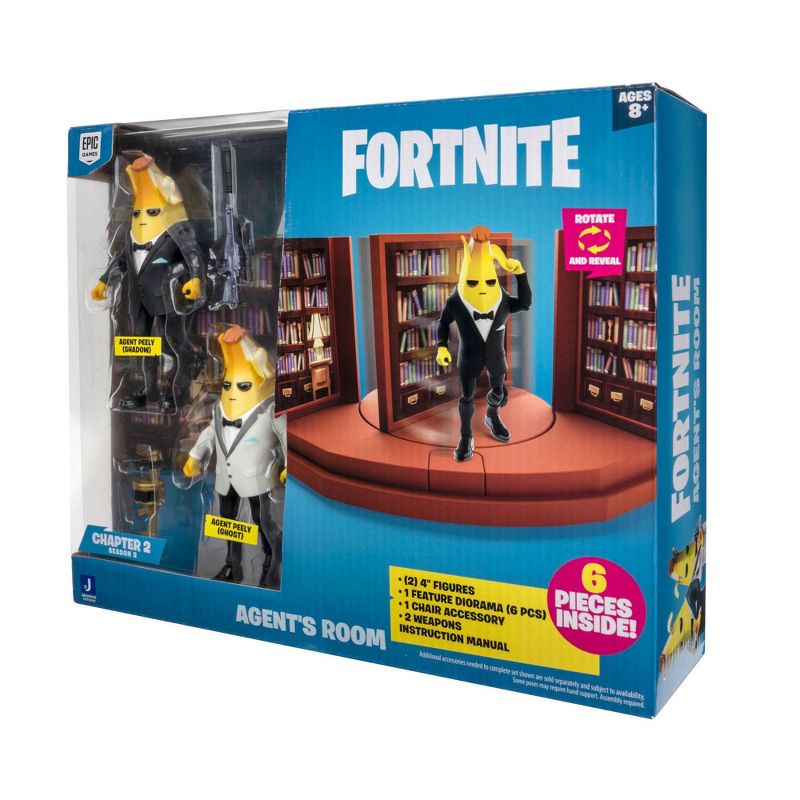 Fortnite Agent's Room & Agent Peely Action Figure 4pk