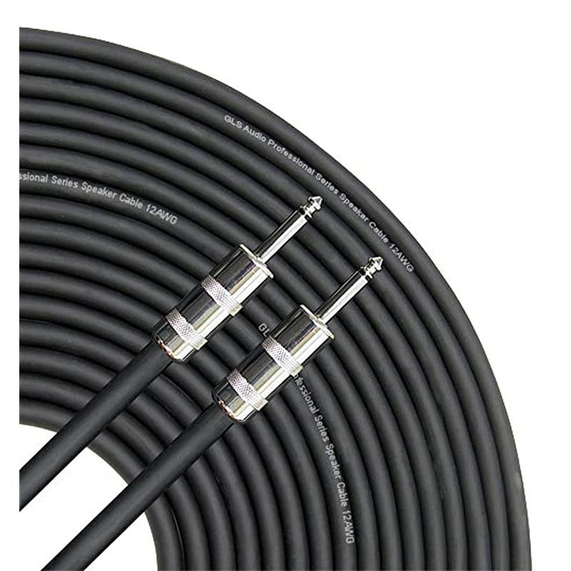 50 feet Speaker Cable 12AWG Patch Cords 50 ft 14 to 14 Professional Speaker Cables Black 12 Gauge Wire Pro 50 Phono 63mm Cord 12G Single