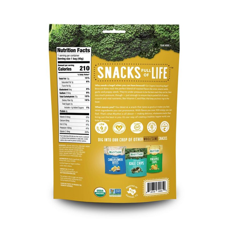 Rhythm Everything Bagel Organic Broccoli Bites - 1.4oz