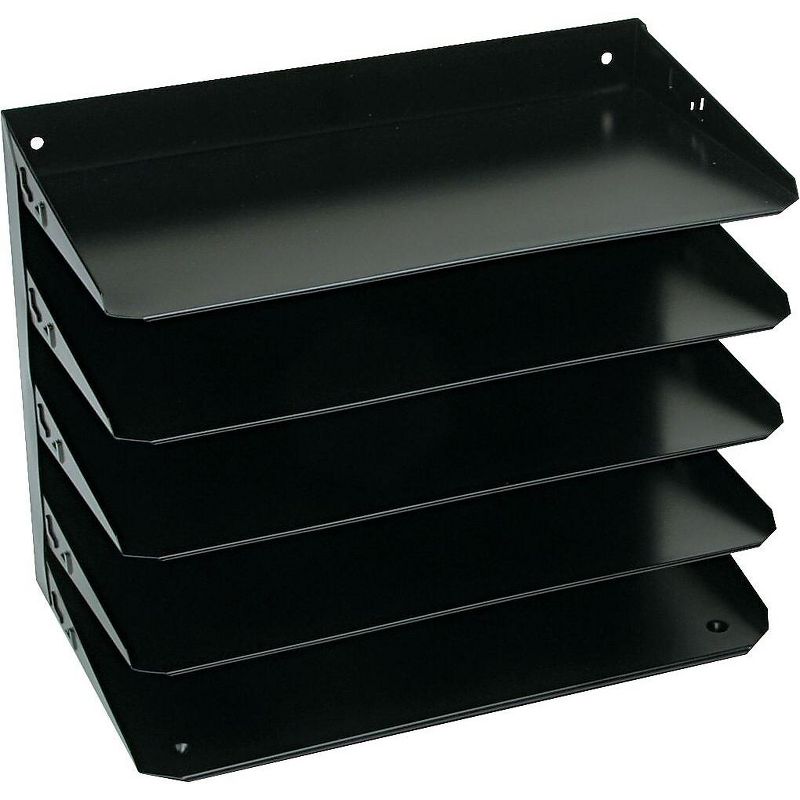 Steelmaster Multi-Tier Horizontal Legal Organizers Five Tier Steel Black 2645HLBK