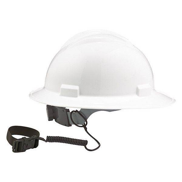 ERGODYNE 3157 Coil Hard Hat Lanyard,Buckle,18in. L