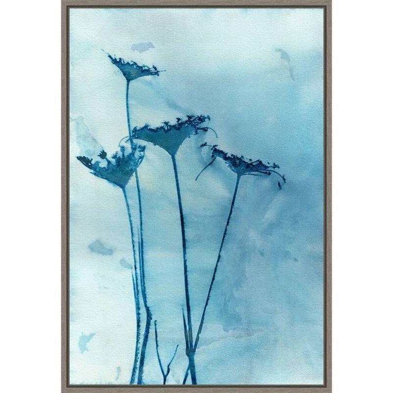 16" x 23" Anne by Krista Mccurdy Framed Canvas Wall Art Blue - Amanti Art
