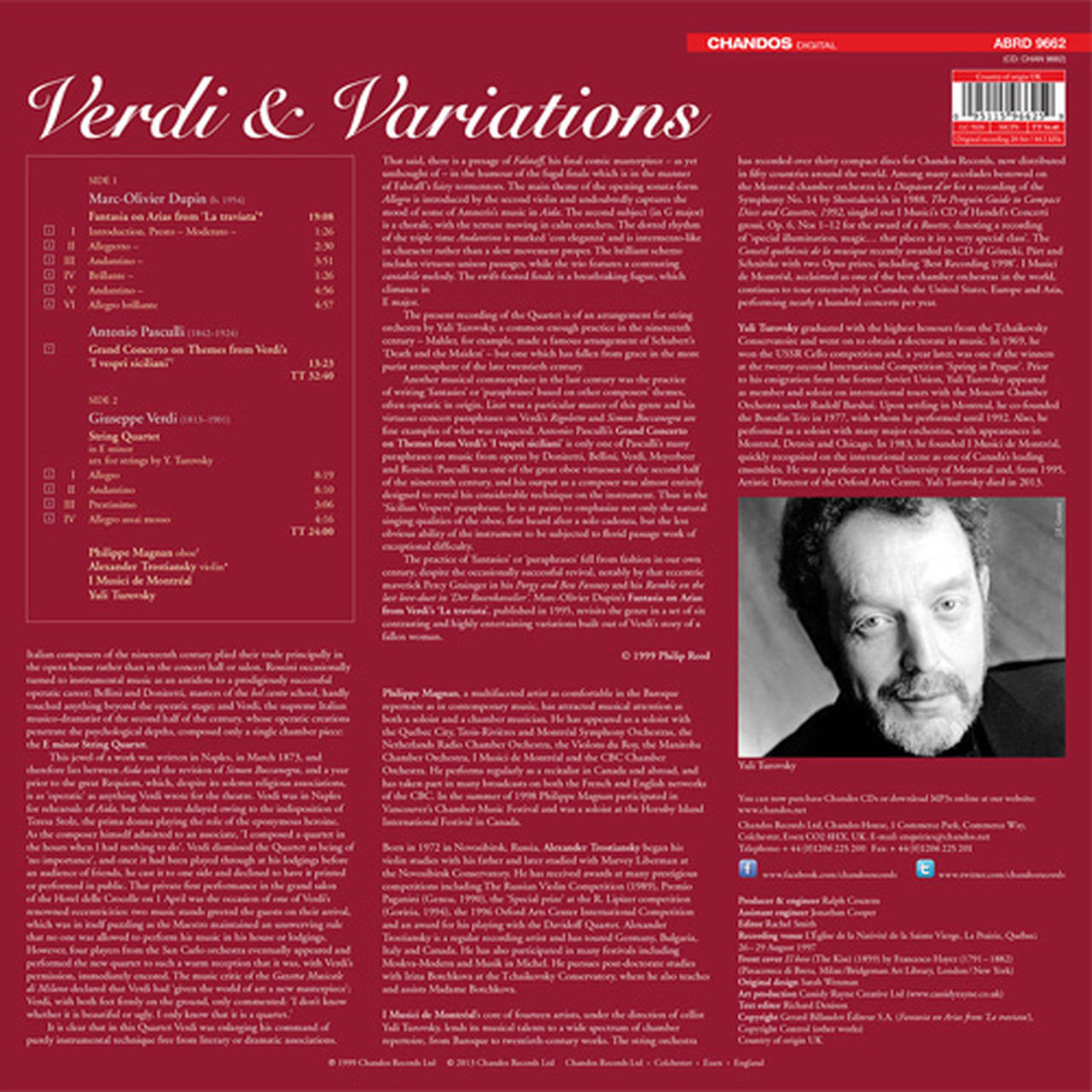 Verdi & Variations 180g LP (Vinyl)