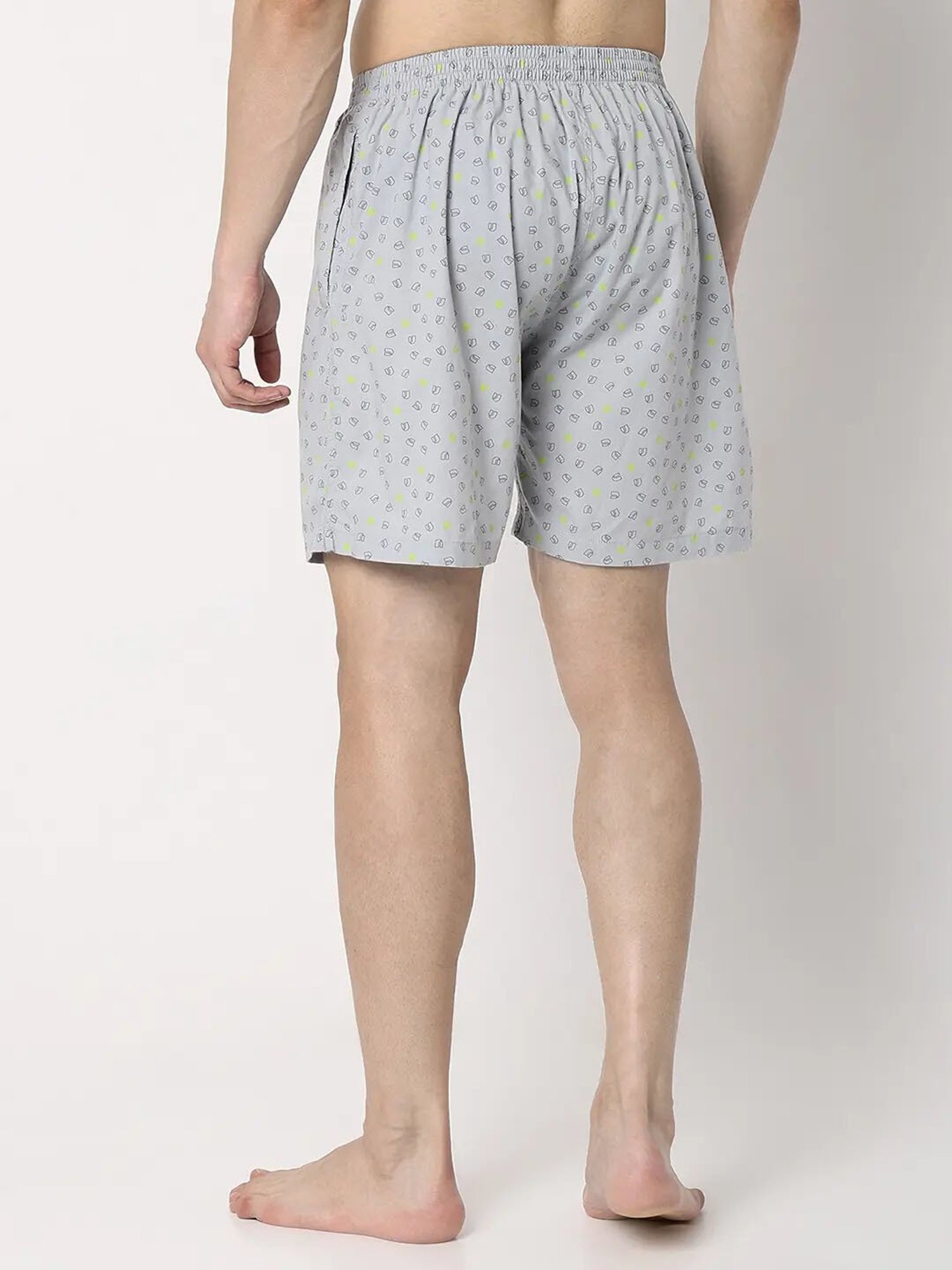 UnderJeans by Spykar Snowfall Blue Printed Boxer Shorts