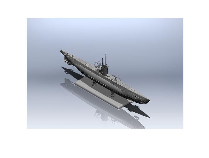 ICM Models S.010 German U-Boat Type IIB 1943 Submarine 1/144 Scale Model Kit