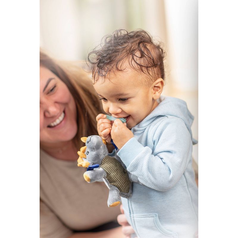 Dr. Brown's Animal Lovey Pacifier & Plush Holder - Triceratops