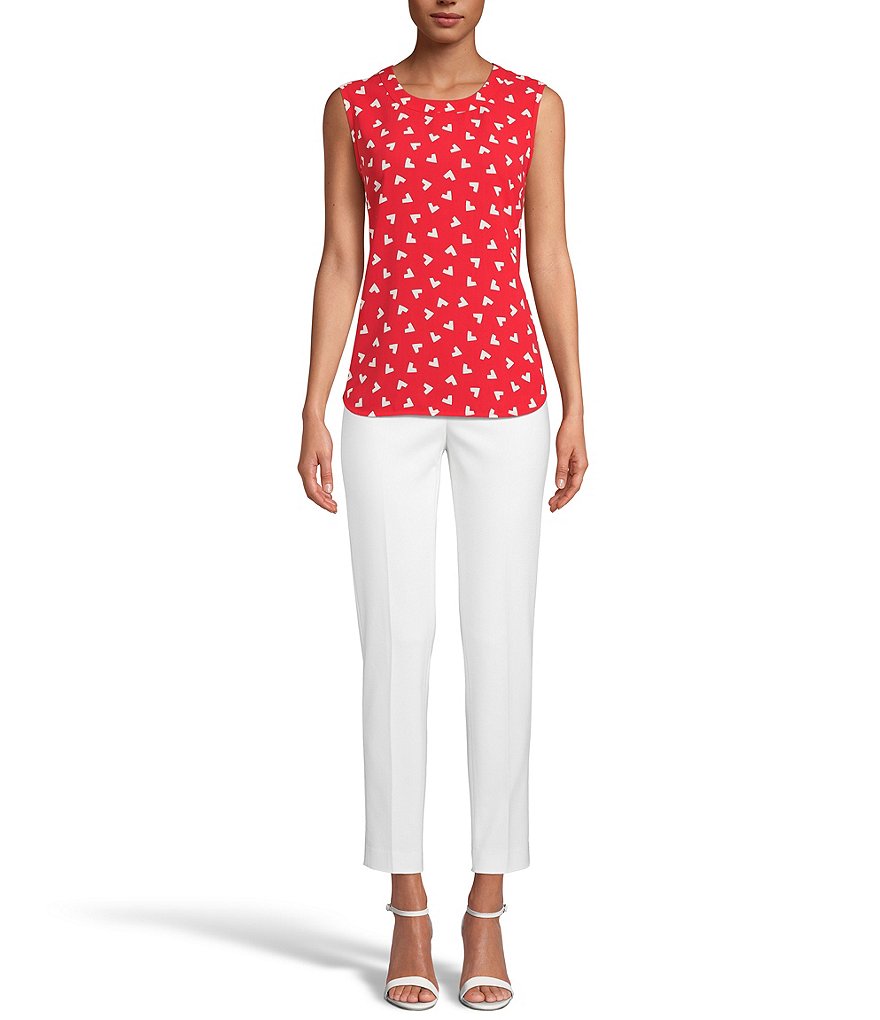 J.McLaughlin Durham Sleeveless Ruffle V-Neck Denim Blouse