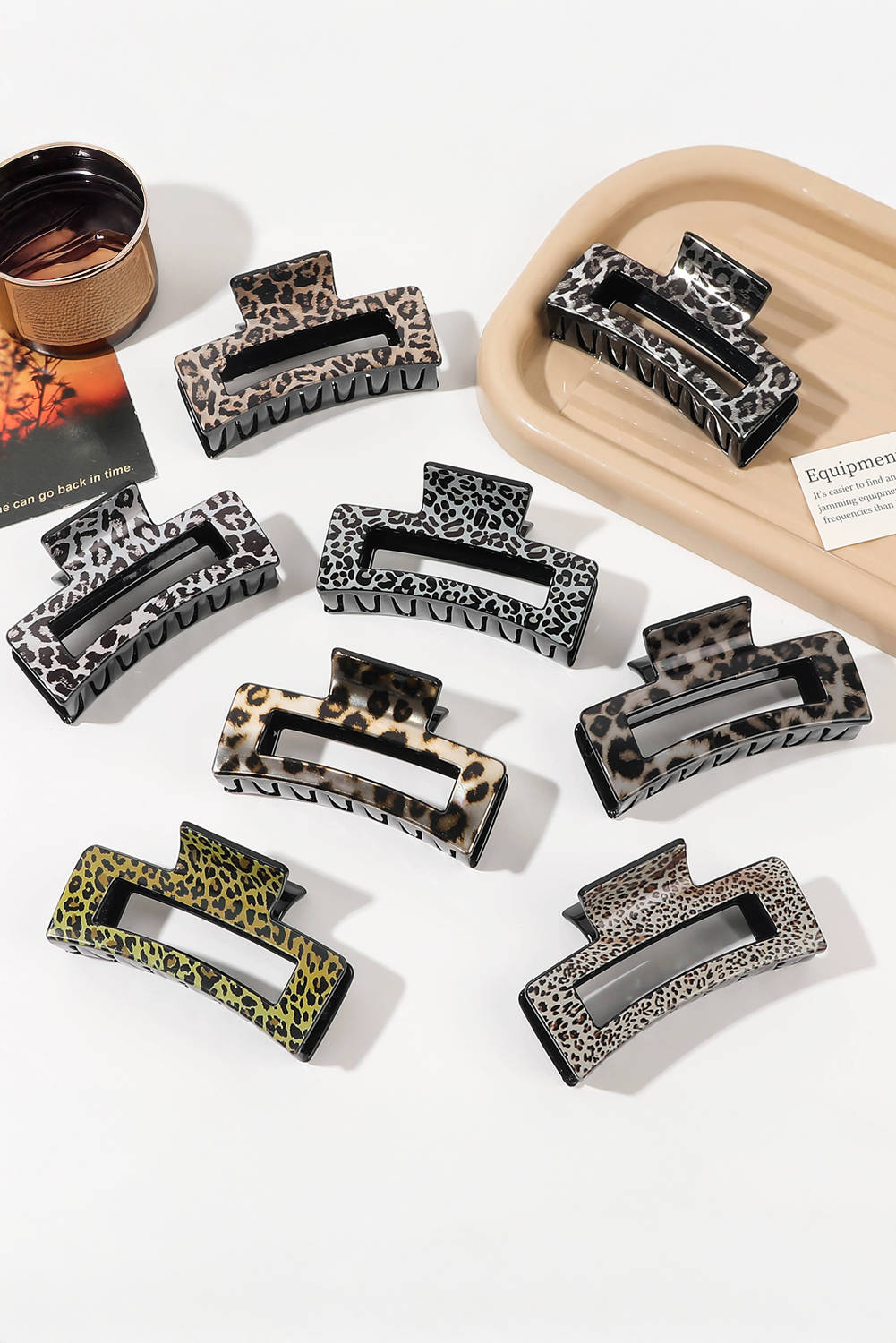 Rosy Flower Hair Claw Clip