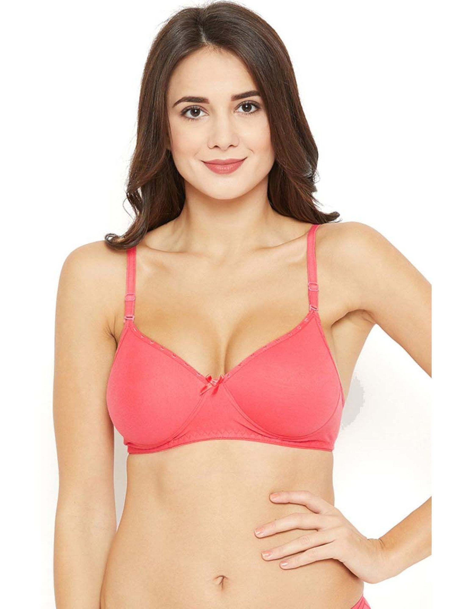 N-Gal Coral & Purple Everyday Bras - Pack Of 2