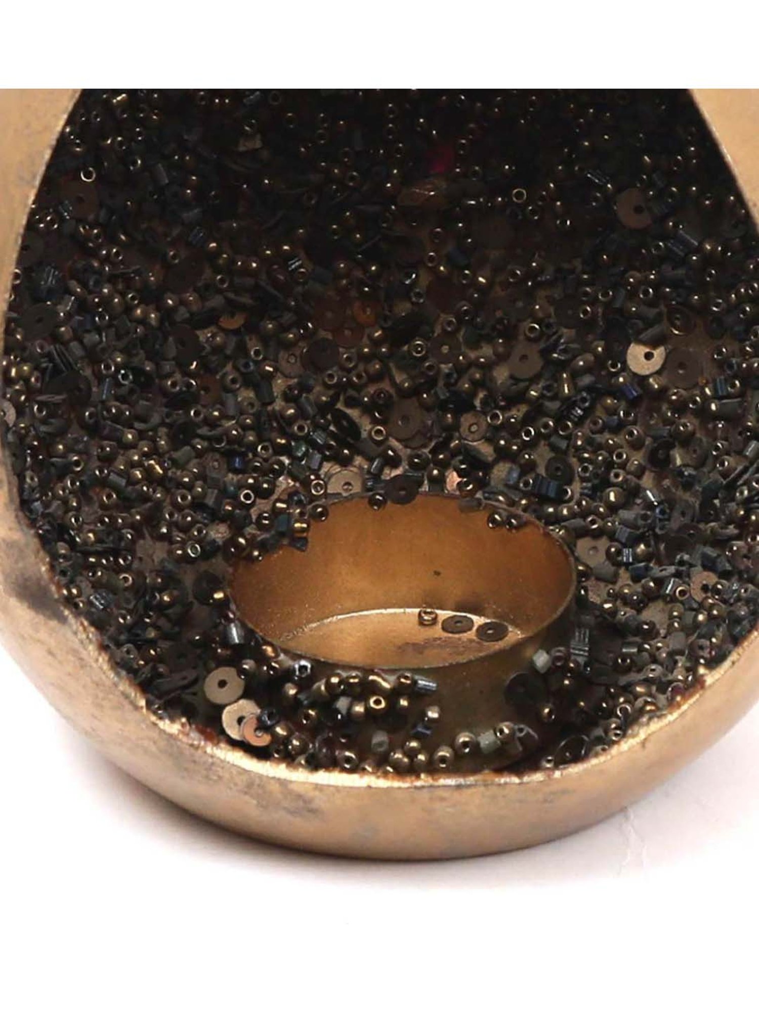 Artisans Rose Golden Iron Shasta Tea Light Holder - Set of 1