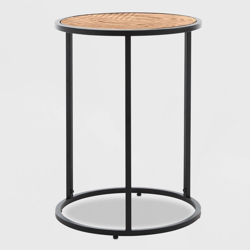 Wilson Round Side Table Carbon Black - ClickDecor