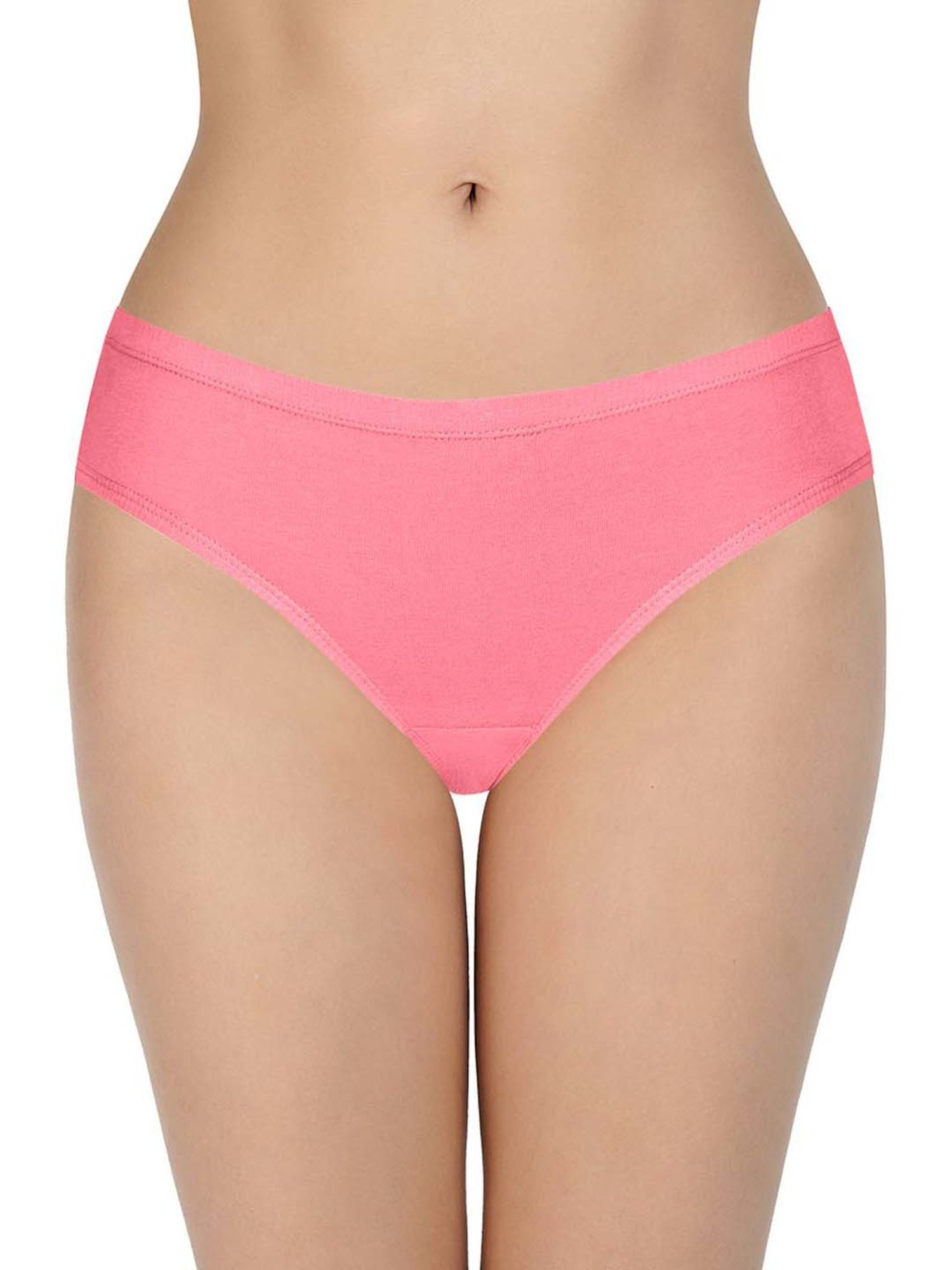 Every De by Amante Pink & Blue Cotton Bikini Panties - Pack Of 3