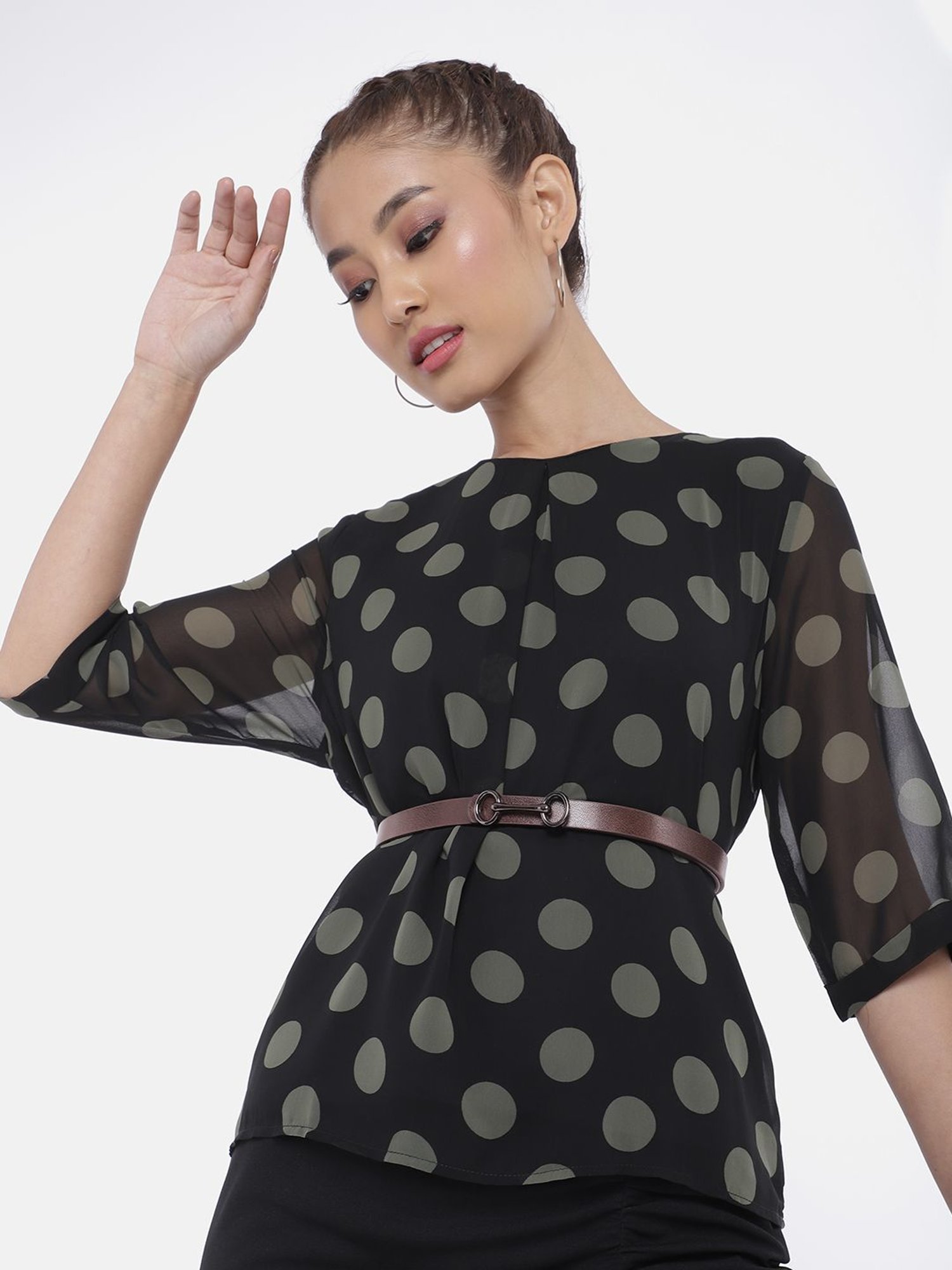 Antony Morato Black Leather Solid Waist Belt