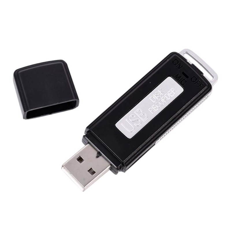 USB Memory Stick Portable Rechargeable 8GB Digital Voice Recorder Record Pen Dictaphone(Black)