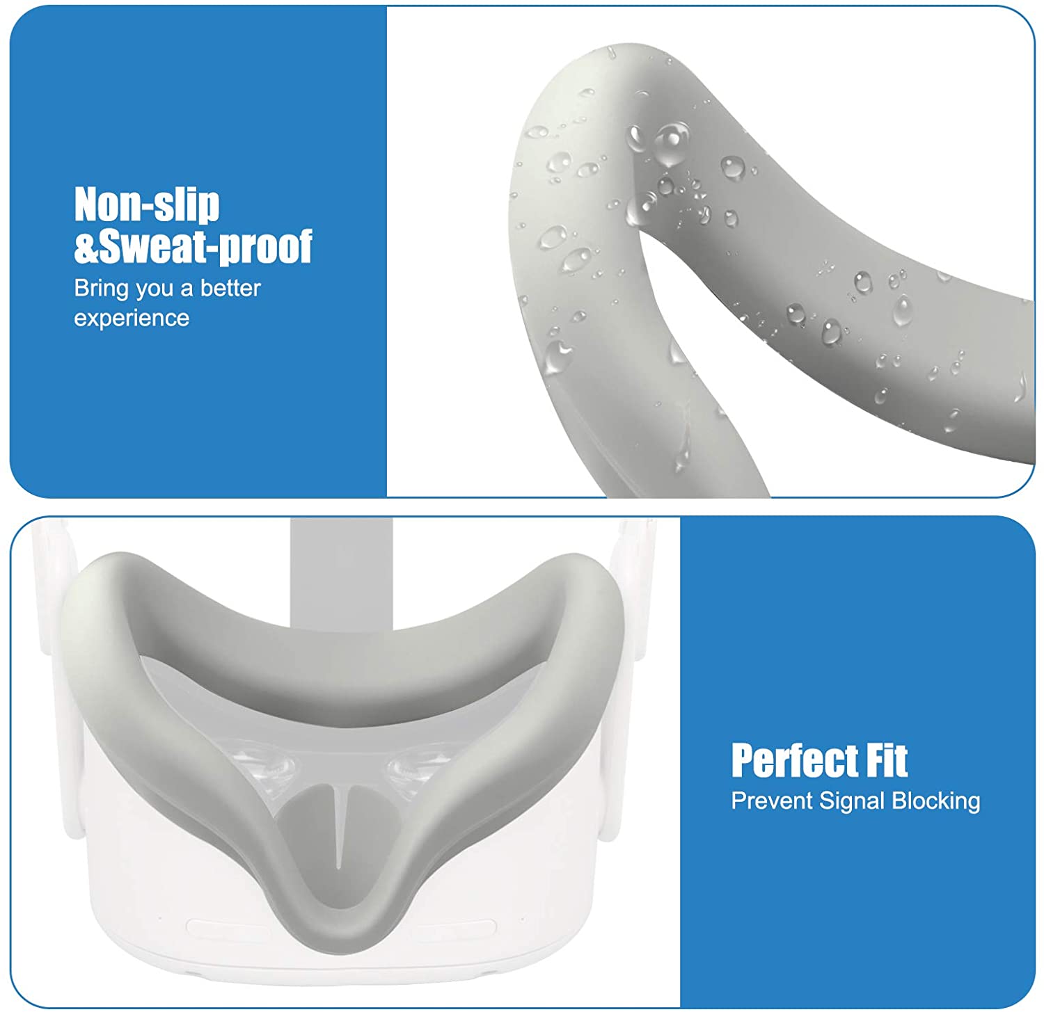 2 Pairs Oculus Quest 2 Elite Washable Silicone Handle Protective Cover