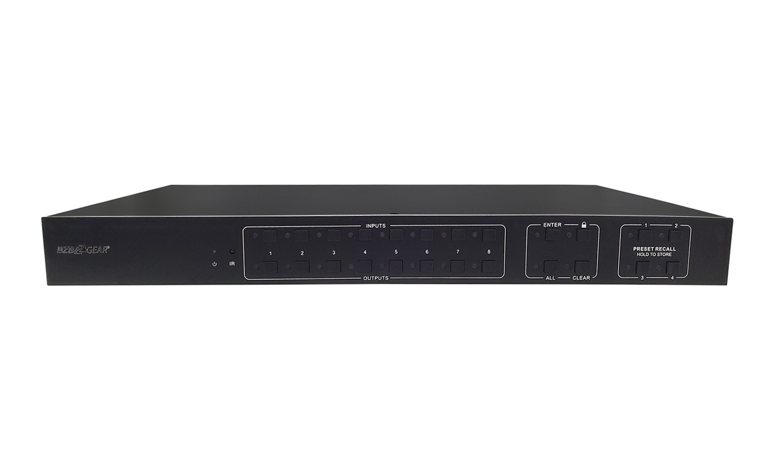 BZBGEAR 8x8 4K 60Hz 18Gbps HDMI and Audio Matrix Switcher with Downscaling/AOC Support