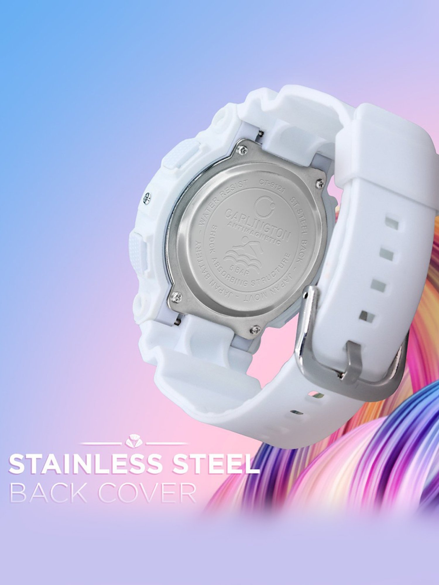 Carlington Junior 9121 White Unisex Digital Watch