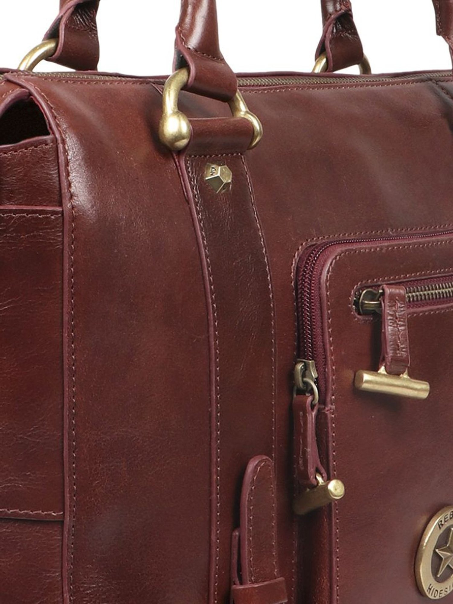 Hidesign Rebels Guevara 03 Cherokee Red Solid Large Shoulder Handbag