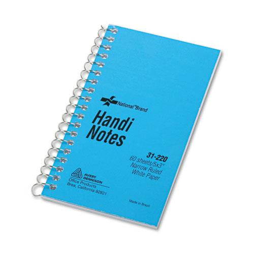 National Wirebound Memo Book Narrow Rule 3 x 5 White 60 Sheets 31220