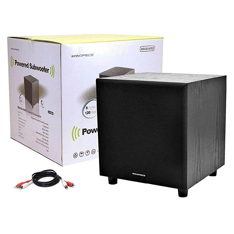 60Watt Powered Subwoofer 8 Inch With AutoOn Function For Studio And Home Theater