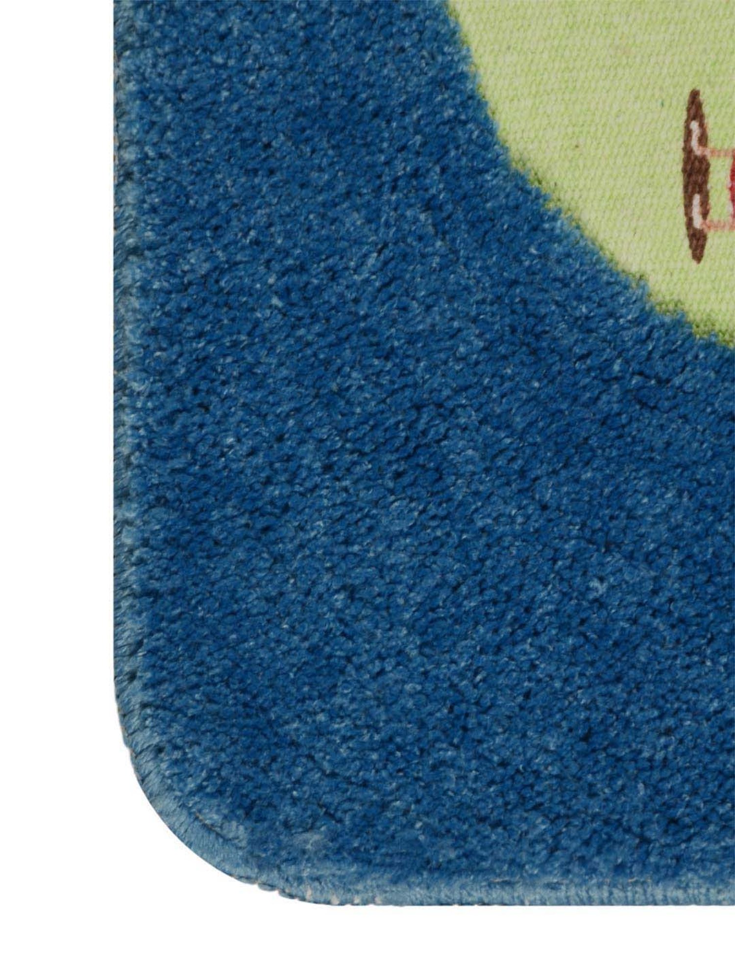 Saral Home Peppa Pig Blue Microfibre Anti Slip Kids Bath Mat - Set of 1