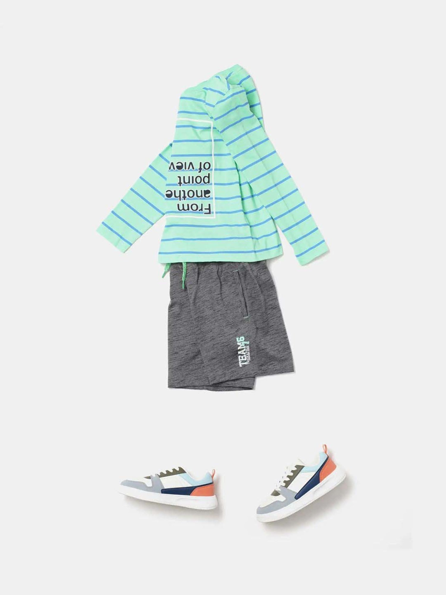 Jockey Kids Deep Grey Textured Shorts