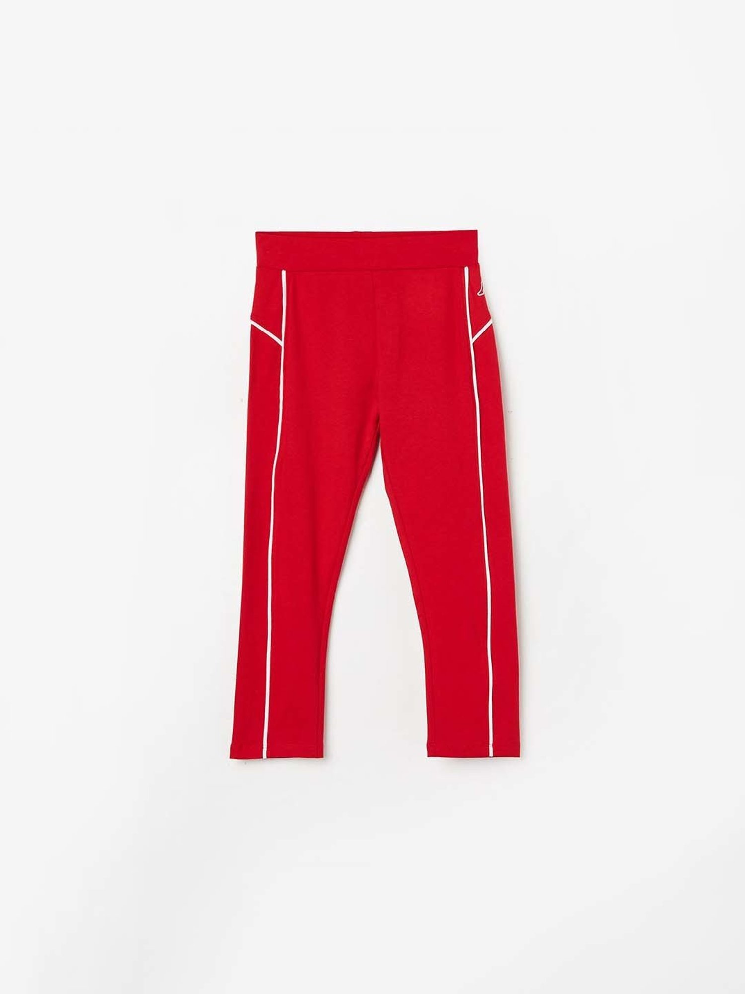 KAPPA Girls Red Cotton Regular Fit Leggings
