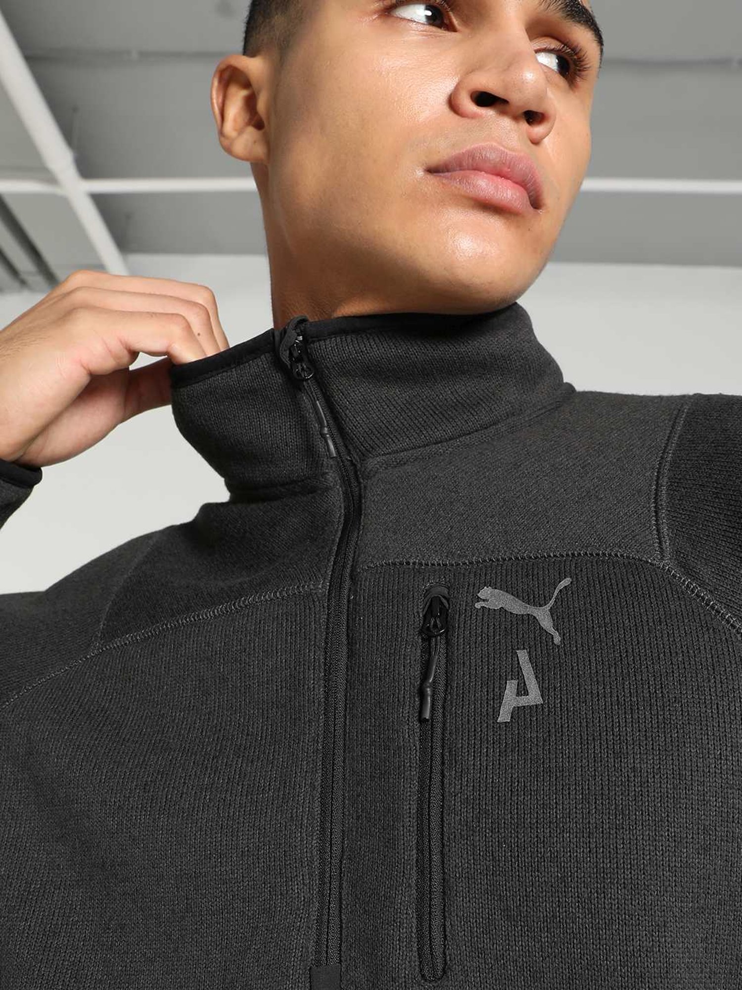 Puma Seasons Dark Grey Slim Fit Sweater