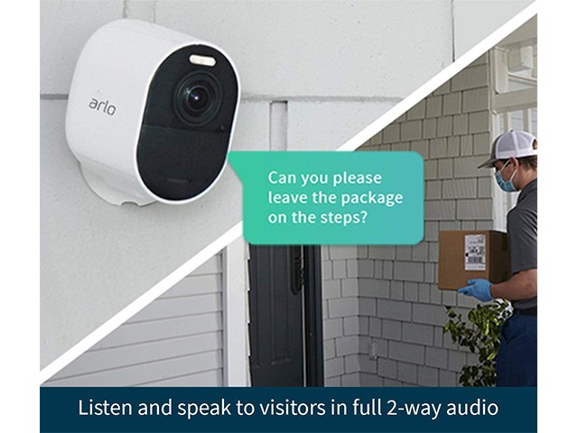 Arlo Ultra 2 Spotlight Camera | Wire-Free, 4K Video & HDR | Color Night Vision, 2-Way Audio, 6-month battery life, Motion Activated, 180&deg; View | Black