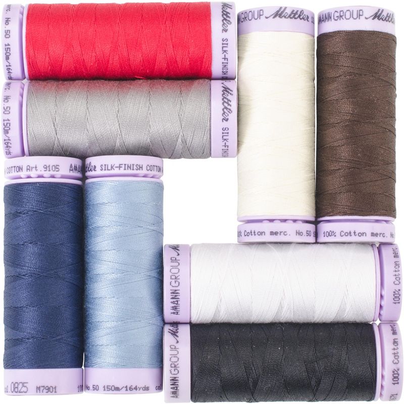 Mettler Silk Finish Cotton Thread Gift Pack 8/Pkg-Autumn