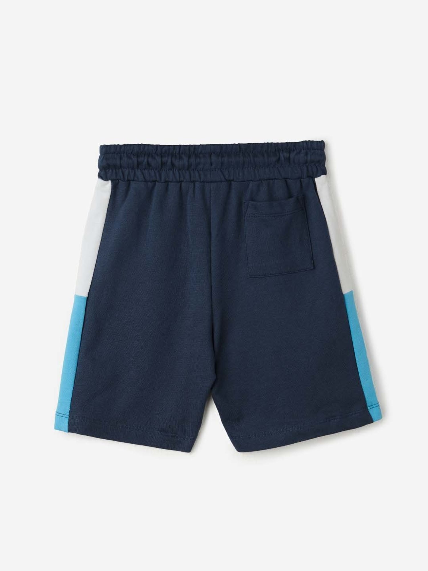 The Souled Store Kids Navy & White Cotton Printed Shorts