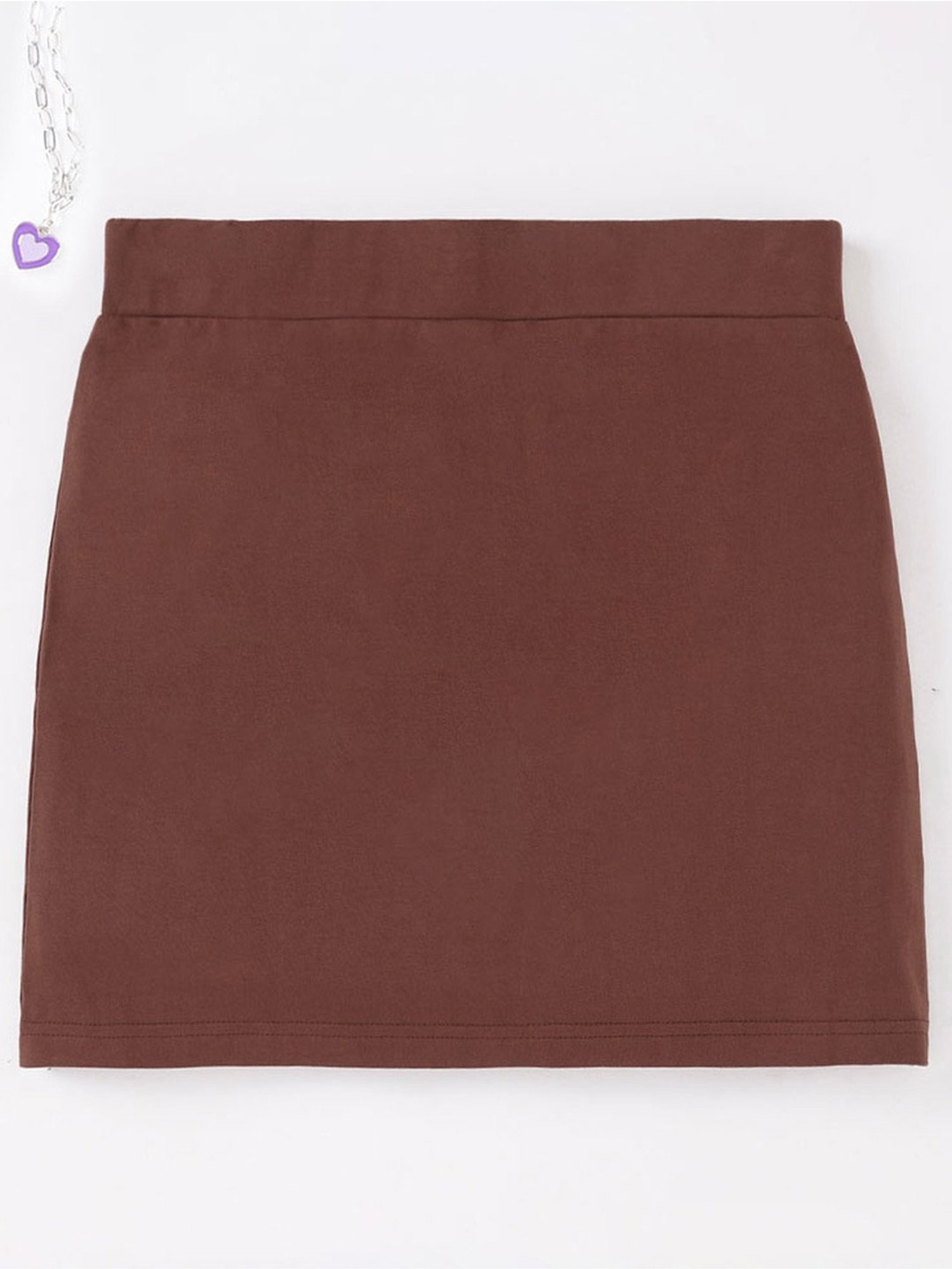 Edheads Kids Brown Cotton Regular Fit Skirt