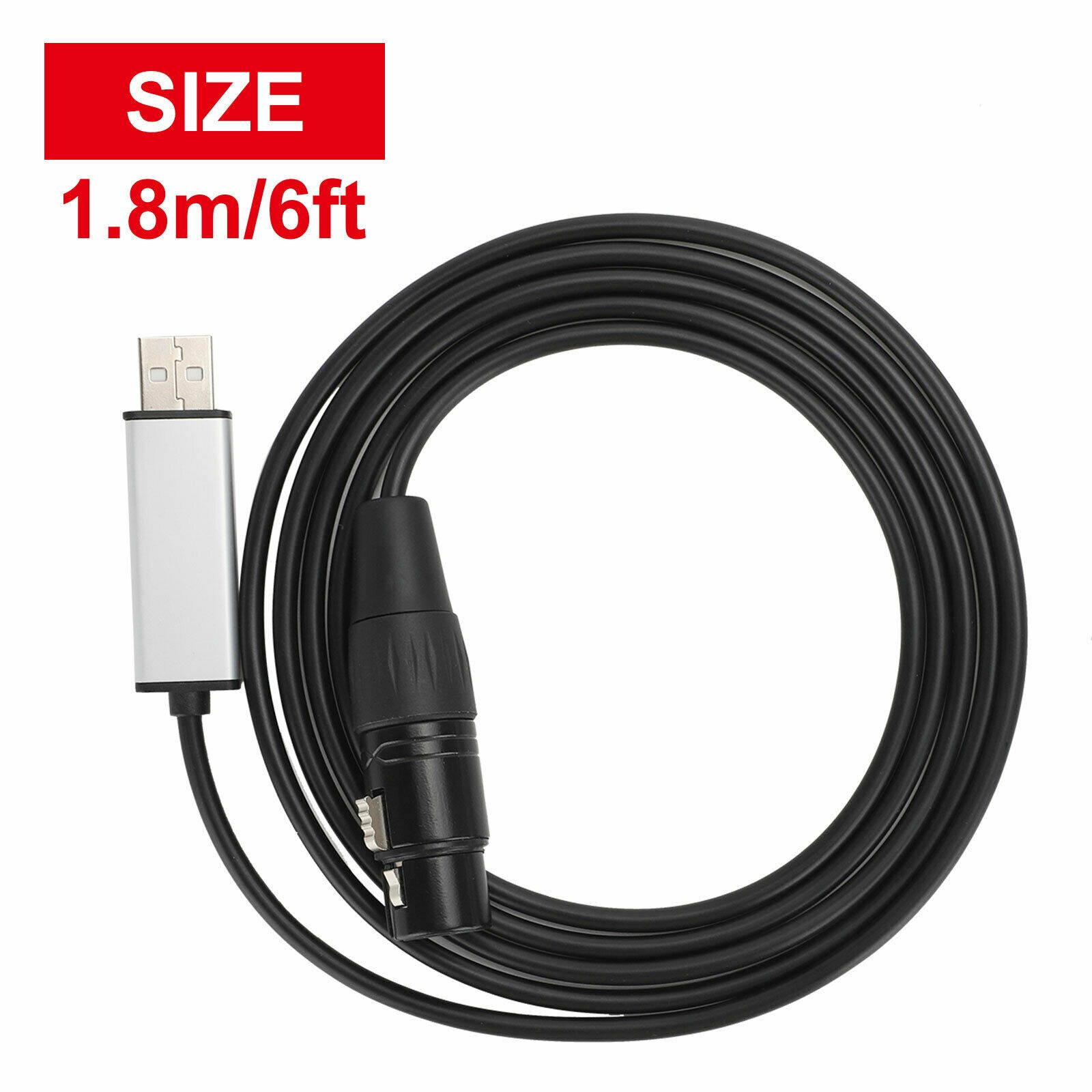 6ft USB to DMX512 Interface Adapter Stage Light Controller Cable For Computer PC