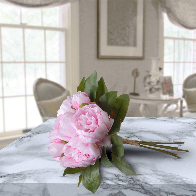 Artificial Peony Bundle Pink 12" - National Tree Company