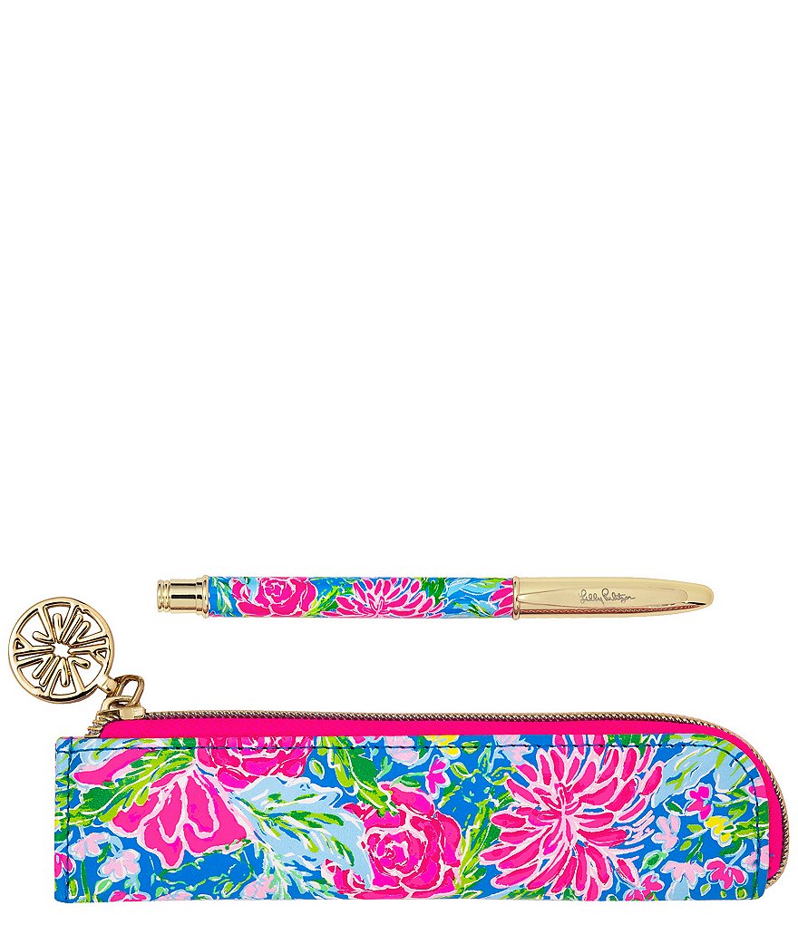 Lilly Pulitzer Bunny Business Ballpoint Pen with Pouch