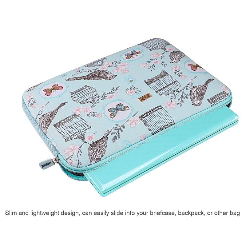 15156 Inch Laptop Sleeve MultiColor Size Choices CaseWaterResistant Neoprene Notebook Computer Pocket Tablet Briefcase Carrying BagPouch Skin Cover for AcerAsusDellLenovo Blue Bird