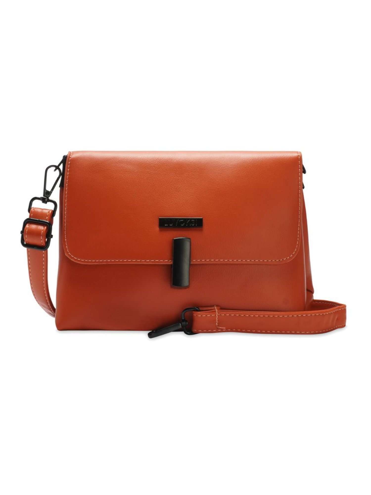 Luvoksi Tan Solid Medium Cross Body Bag