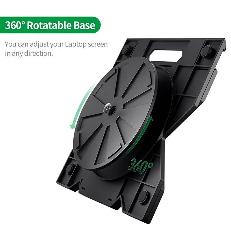 Portable Laptop Stand Foldable Laptop Computer Holder Desk Stand Ventilated Notebook Riser Compatible with PC MacBookAirPro HP DELL Laptops with a 360&deg; Rotatable Base