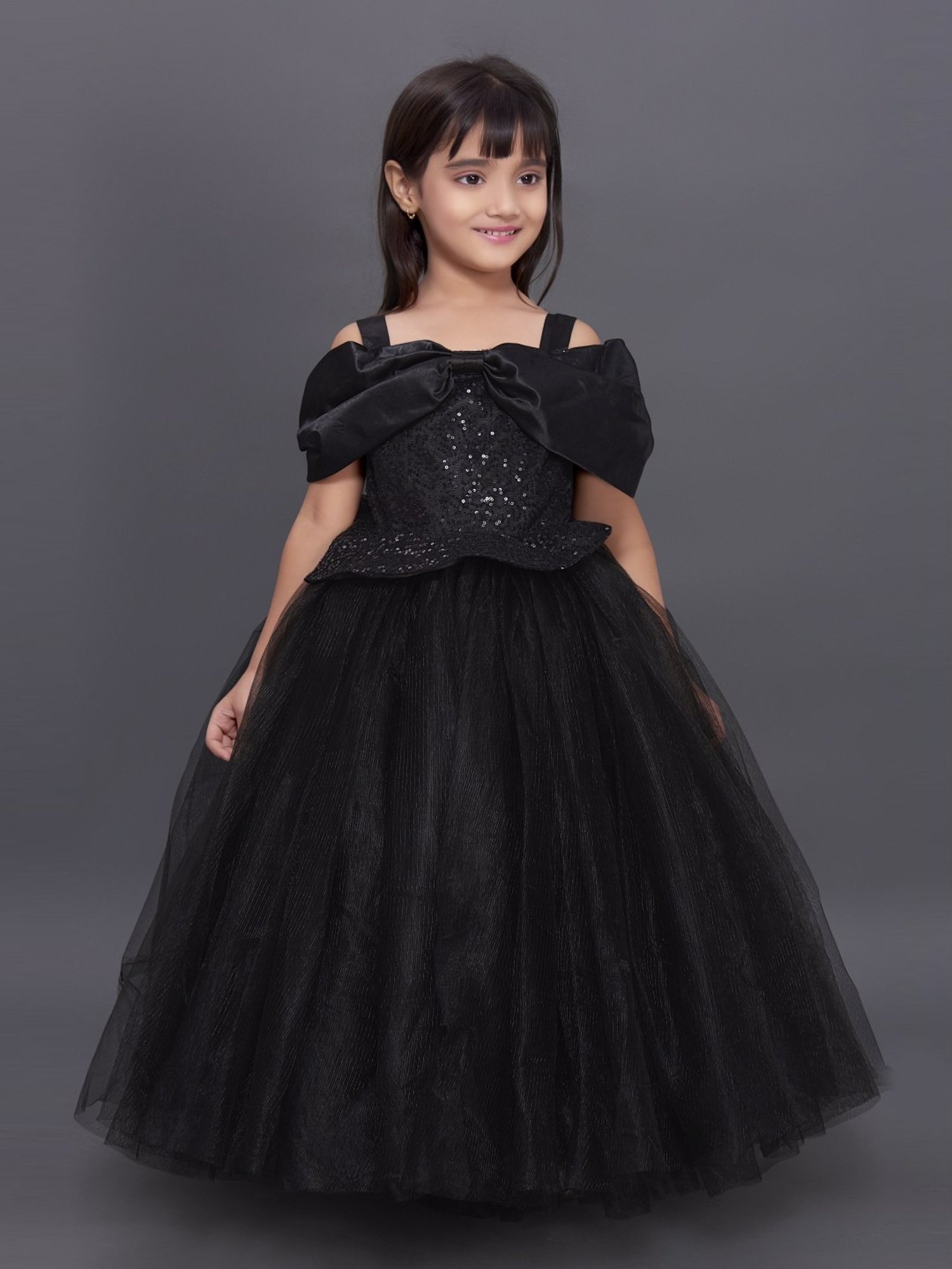 Many Frocks Kids Red Solid Dress