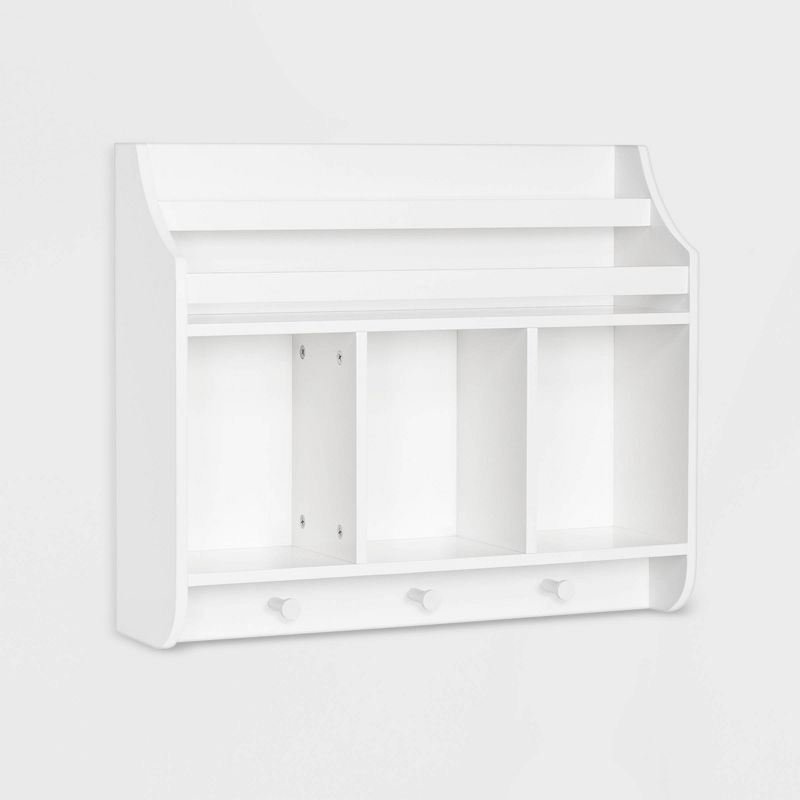 Book Nook Kids' Wall Shelf with Cubbies and Book Rack - RiverRidge
